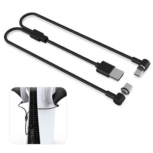 DOBE TP5-2520 For PS VR2 Controller 1 USB til 2 Type C 90 Graders Magnetisk Ladekabel USB C