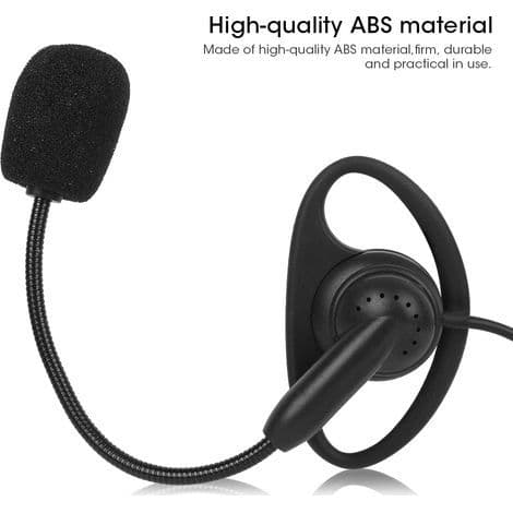 Motorcykel Bluetooth-øretelefon med ørekrog til V6 V4 Intercom, 3,5 mm kablet lydheadset