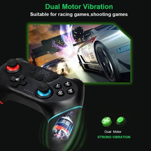 Gamepad - M2 - Nintendo Switch - Trådlös - Bluetooth - Inbyggd Vibration