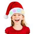Jouluhattu - LED-hattu - Punainen pehmo - Unisex - 18 tuumaa