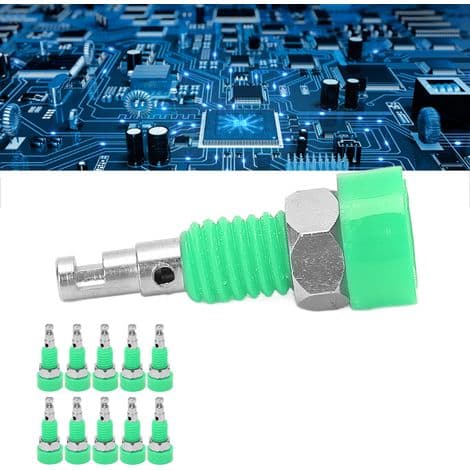 10 Stykker 2mm Hun Bananstik Forbindelse, Mini Panel Adapter Terminal til Elektroniske Instrumenter Grøn