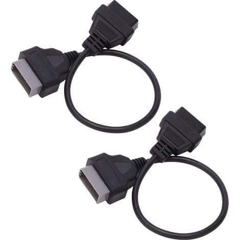 OBD2 14-til-16-bens adapterkabel til Nissan, 2-pak, sort, robust ABS, nem og bærbar bildiagnostik