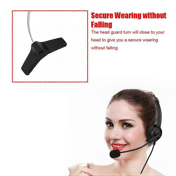 H300 USB Trådlöst Headset för Callcenter med Brusreducering och Mute-funktion, USB Trådlöst Headset med Mikrofon
