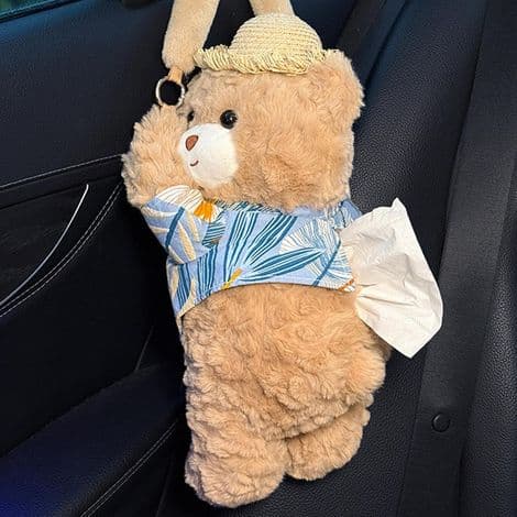 Bilvevsboks - Teddybjørn bildispenser -