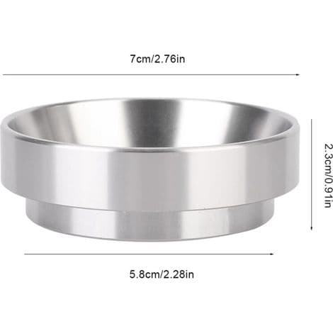 Kaffemaskintilbehør, 58 mm sølv aluminiumslegering universell magnetisk doseringsring