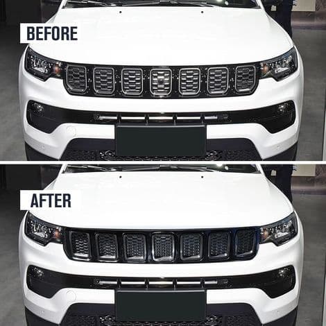 Kulfiber beskyttelsesgitter til Jeep Compass MP 2017-2020