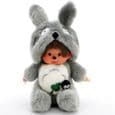 Kiki Totoro Monchichi Docka Plysch 20cm Grå med Flaska