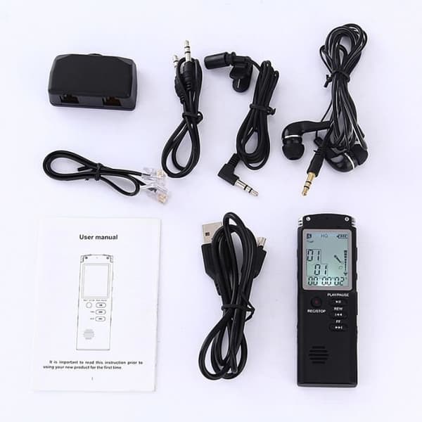 Digitaalinen sanelin - CODREAM - 16 Gt - Korkealaatuinen tallennus - MP3-soitin - Musta