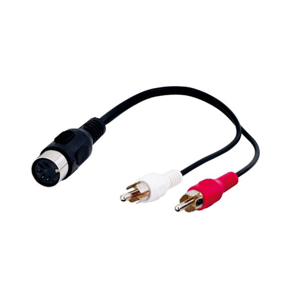 Lydkabeladapter, DIN-stik til stereo RCA-stik