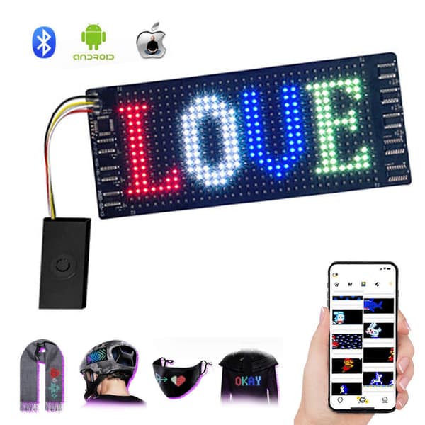 Bluetooth RGB Flexibel LED-Panel APP Kontroll Scrollande Display Skärm Vikbar