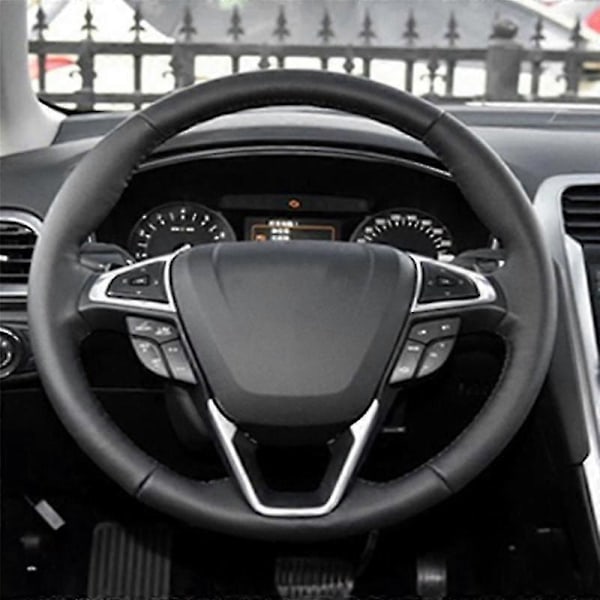 Applicera 3 ST Silver Rattkåpa Trim Rattknapp Ram för Mondeo 2013-2019