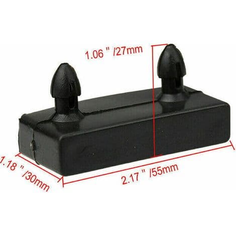 Lamellbunnstøtter - 55 mm plastlamellhetter - For sengesider - Pakke med 20