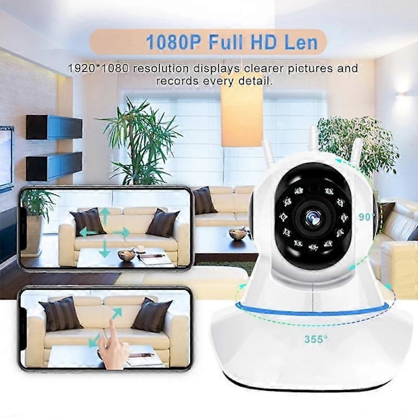 Säkerhetsövervakningskamera Baby Monitor Robo 3 IP Antenn WiFi 360 720P Yoosee APP Övervakningskamera