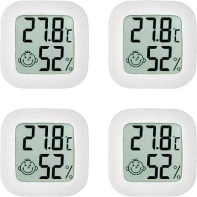 [4-pak] Indendørs rumtermometer | Smart digitalt hygrometer | Hjemmetemperaturmåler | Sensorfugtighedsmåler