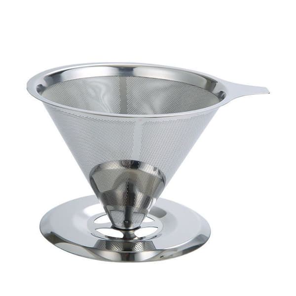 Kaffefilter - KZQ - Rustfrit stål - Vaskbart og genanvendeligt - Netdesign - Høj kvalitet