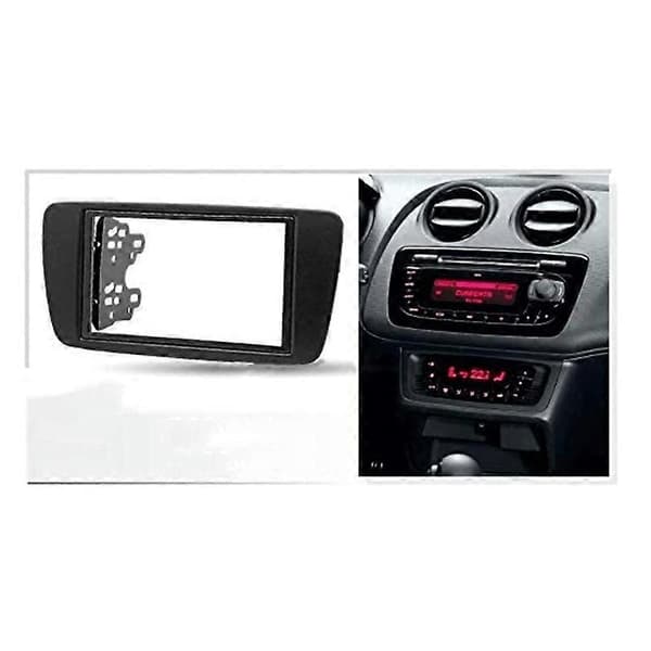 2 DIN Adapter CD Trim Panel Stereo Interface Radio Bilramme Panel Fascia til SEAT Ibiza 2008+