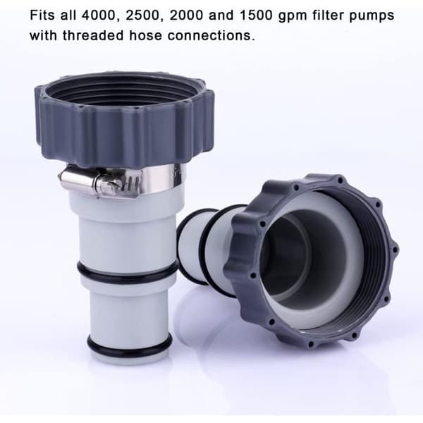 32 til 38 mm poolslangeadapter A med klemme til pumper med gevindforbindelse Erstatningspoolslangeadapter[676]