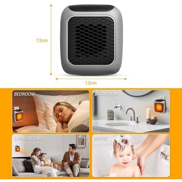 800W Vifteovn - Keramisk - Smart - Veggplugg