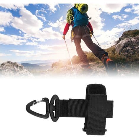 Mångsidig handskförvaringsrem med karbinhake och justerbart spänne - Perfekt för vandring, camping och utomhusaktiviteter