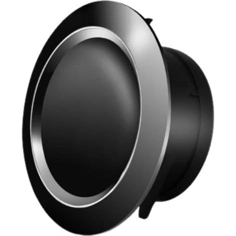 Rund skiveventilationsrist til køkkener og badeværelser, til 125 mm diameteråbninger, sort