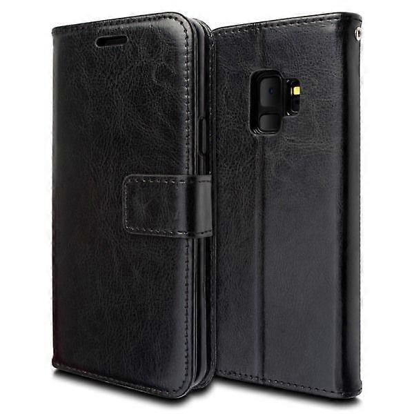 Plånboksfodral Samsung S9 Plus, 3 kort/ID Svart