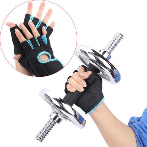 Unisex halvfingerhandskar för styrketräning, gympass och pull-ups - Handskydd, storlek L