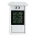 Utendørstermometer - Minne for minimum- og maksimumstemperatur - 40 x 46 mm LCD - -20° til +50°C