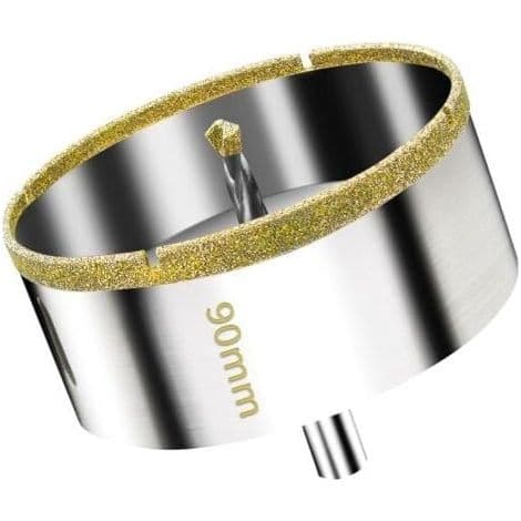 90 mm diamant hulsav med centreringsguide, diamantbelagt flisehulsav, diamantbor til glas, fliser, keramik, marmor, granit