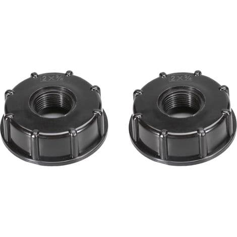 2-delt IBC-adapterhætte S60x6 - 3/4 tommer IBC-tankforbindelse - IBC-adapterhætte S60x6 til 1000 liter 3/4 tommer tanke