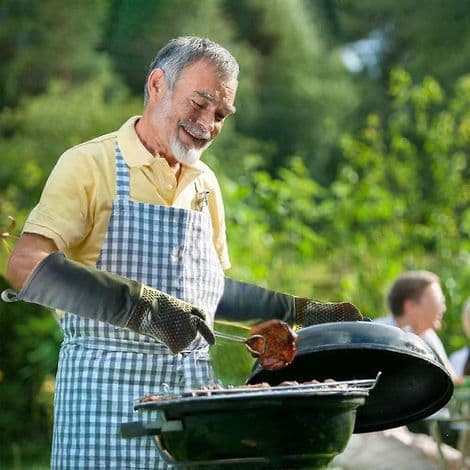 Lange, holdbare, varmebestandige silikonehandsker, perfekte til grill, madlavning og bagning - Sort