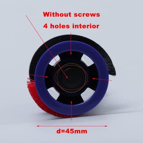 Erstatningsrengjøringsbørste (4 pinner, d=45mm) for Dyson V6 Total Clean V6 Absolute V7 støvsuger (eldre versjon)