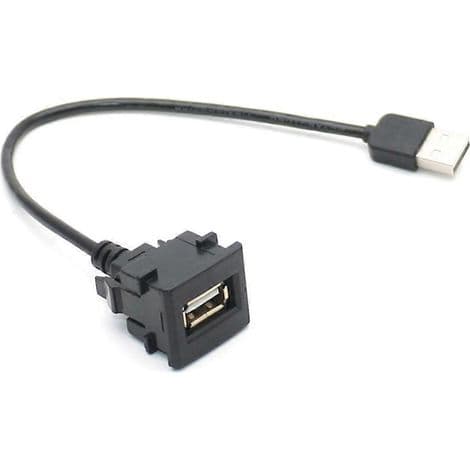 Bil instrumentbræt forlængerkabel med han til hun USB 2.0 stik