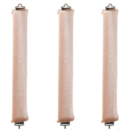 Set med 3 värmefria hårrullar, flexibla stavar med krokar, sömnrullar, värmefria lockar över natten, khaki