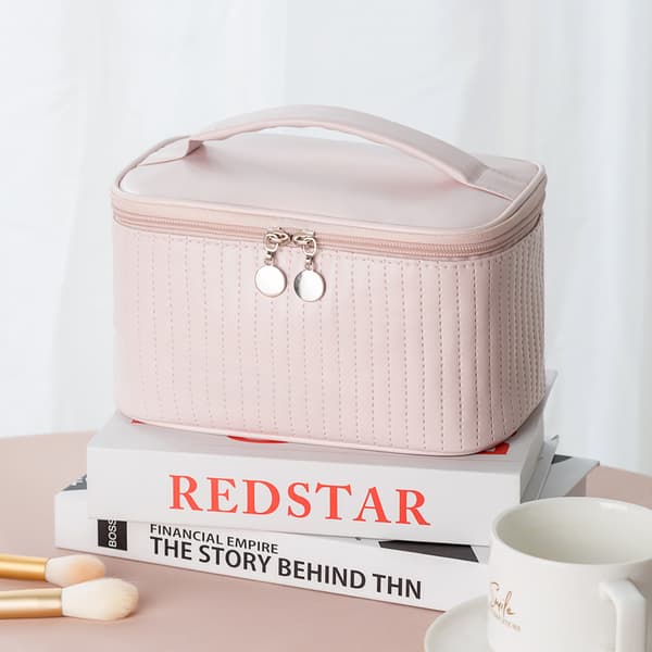 Bærbar vandtæt makeuptaske pink