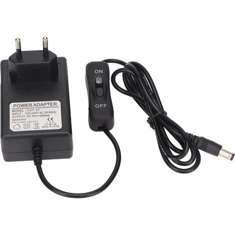 15V 2000mA strømadapter for varmetrådskutter, solid metall- og plastkontrollkabel, 100-240V EU-plugg, maks effekt 30W