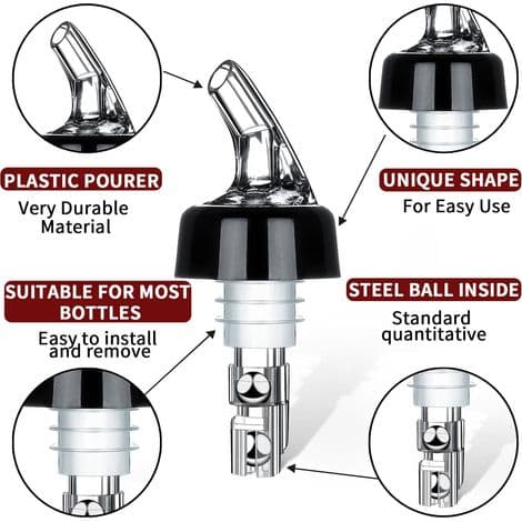 Automatisk flaskdispenser - Snabb dispenser för sprit, vinblandare - 30 ml (4-pack)