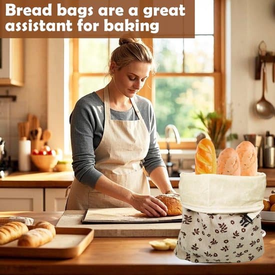 2-pack återanvändbara brödpåsar i bivax (43x33cm, plommonblommönster), fryssäkra bomullspåsar för surdegsbröd.