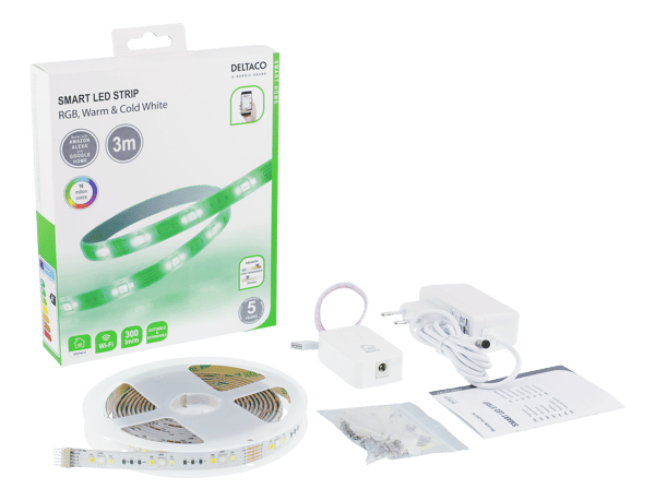 SMART HOME LED-list, RGB, 3m, 3M-tejp, dimbar, 6-pin