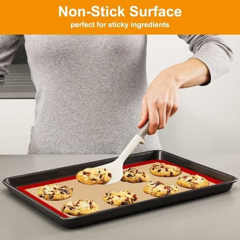2-delt bageunderlagssæt, 30x40 cm silikone bageunderlag til ovn, silikone ovnbageplade, BPA-fri wienerbrødsbageplade, non-stick silikone ovnbageplade