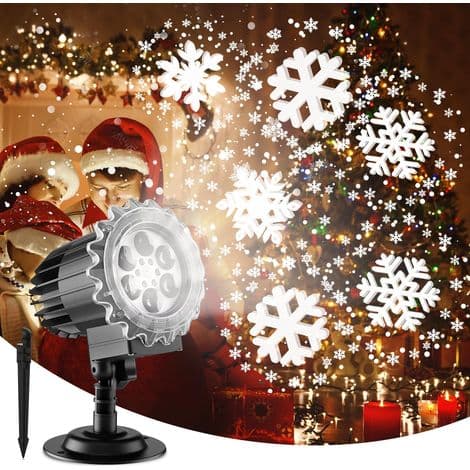 LED juleflomlys, snøfnugg, utendørslys, IP65 vanntett, flott til jul, nyttår, fest