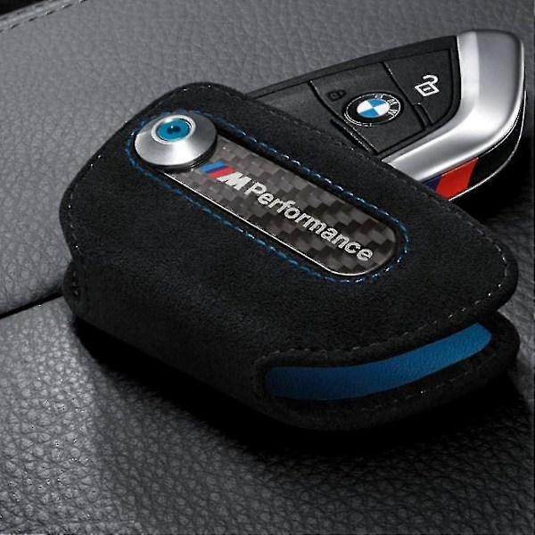 Passar till M Percompatible Withmance Alcantara Nyckelskal Kompatibelt med BMW