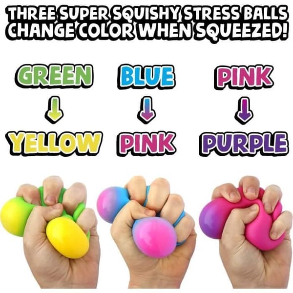 Anti-stress legetøj - 4 farverige bolde - Angst Sensorisk Fidget Håndterapi