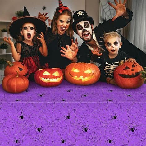 Halloween Duk - Spindelnätsdesign - Rektangulär 274 x 137 cm - Pumpatryck - Bordskydd - 1 Styck