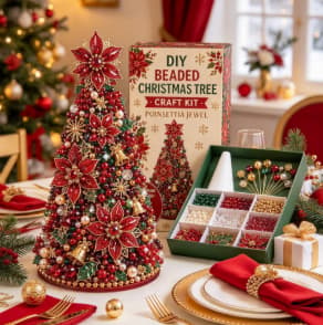 DIY-perlesæt til julepynt – Kreativt håndlavet juletræ som puslespil & gave