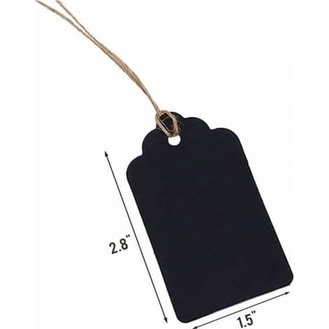 100 stk. Kraft Prislapper, 3x5 CM, Butikklapper, Kleslapper for Smykker og Klær, Svart