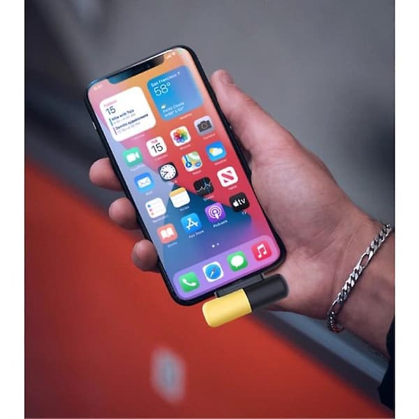 Stuff Certified® Mini Powerbank 3300mAh for Micro-USB - Ekstern Nødbatteri Batterilader Gul