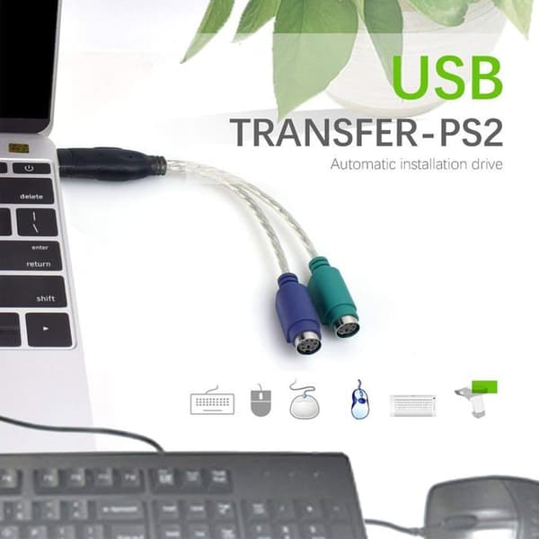 USB til PS/2-adapter, USB-adapter til tastatur- og musekonverter