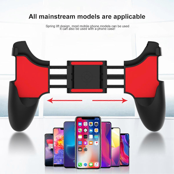 Mobiltelefonhållare Halkfri Ergonomisk Stretchfunktion Bekväm Fyrfingerlänkage Fäste ABS Mobiltelefon Spel Joystick Ställ för Livestreaming Q