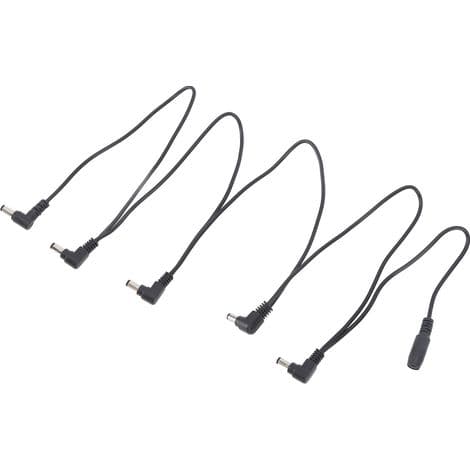 Strømfordelerkabel for gitar-effektpedaler, 1 til 5 kanaler, DC-adapterkompatibel