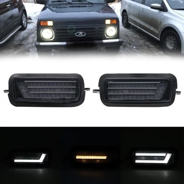 LED baglygter til Lada Niva 4-trins 1995, 4x4 med kørelys og LED bremselys, LADA tilbehør